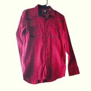 Max exchange men's long sleeve turtle neck button down size M